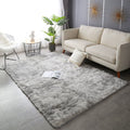 Nordic Tie-Dye Shag Rug - Soft Long Pile Area Carpet for Living Room & Bedroom - Non-Slip Floor Mat
