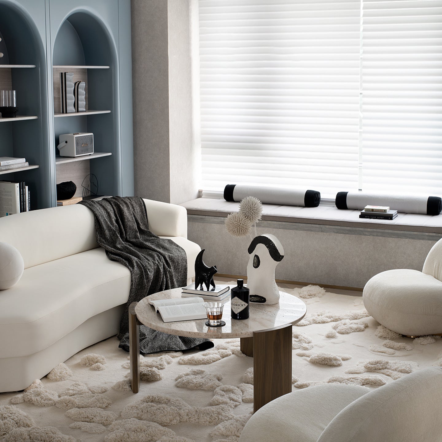 Nordic Art Carpet - Irregular Custom Luxury Floor Mat for Living Room & Bedroom, Plush Thickened Non-Slip Rug